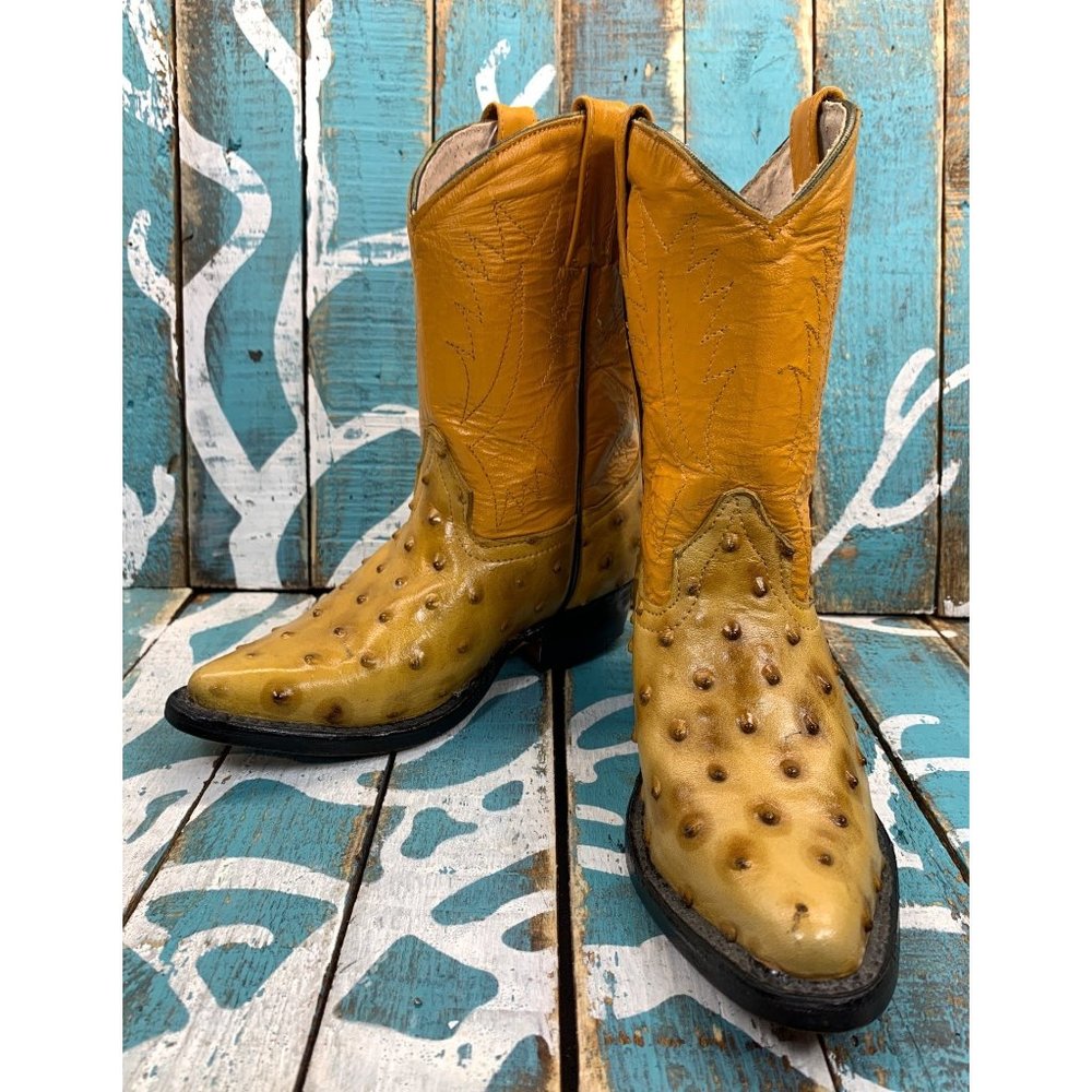 NEW D'Cobra Boots Tan Leather Leather Soles Custom Boots Youth Sz 10-10.5C